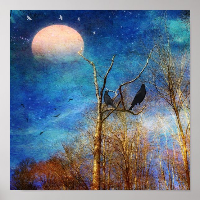 Poster Cena de Floresta Whimsical (Frente)