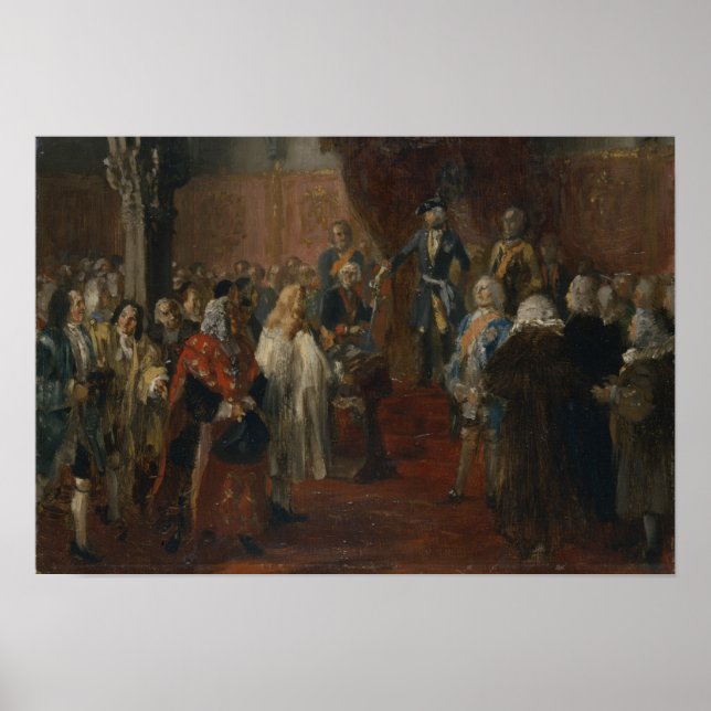 Pôster Cena de homenagem da Silésia, 1855 (Frente)