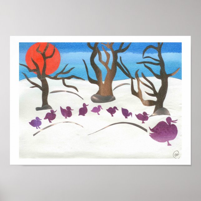 Pôster Cena de inverno de Ganhos de Pato (Frente)