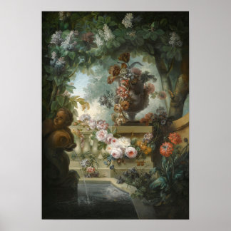 Poster Cena De Jardim Com Urn De Flores