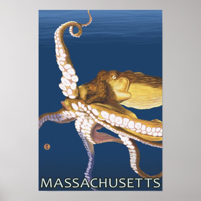 Pôster Cena de Massachusetts Octopus (Frente)
