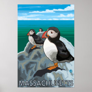 Poster Cena de MassachusettsPuffins