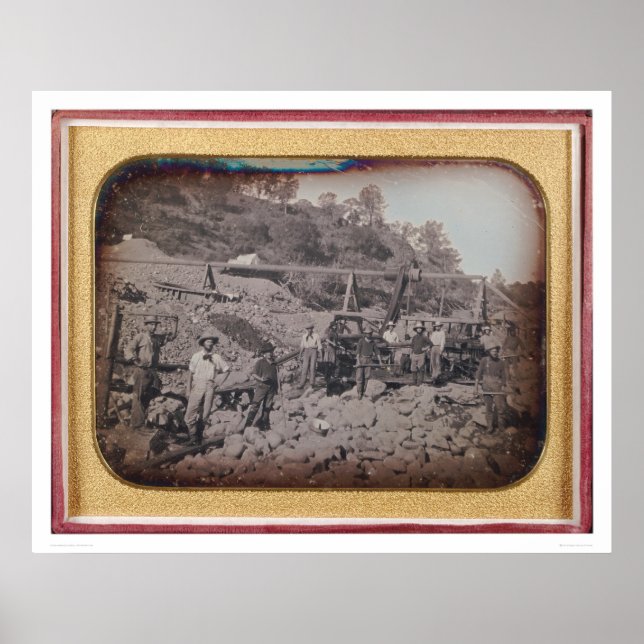 Pôster Cena de mineração em Riverbed... (40069) (Frente)