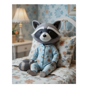 Pôster Cena de Nap do Cozy Raccoon