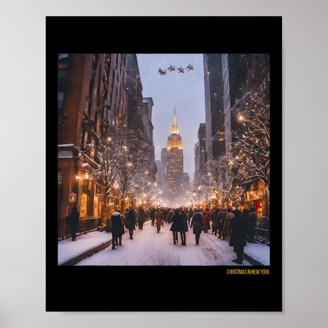 Poster Cena de Natal da Cidade Nevada (Frente)