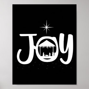 Poster Cena de Natal de Jesus Alegria Roupas de Natal Leg