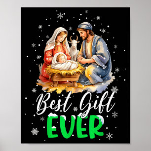 Poster Cena de Natal de Jesus Legal Cristão Melhor de Tod