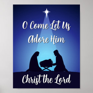 Poster Cena de Natal Religiosa Cristo o Senhor