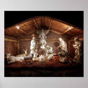 Poster Cena de Natividade da Cena do Jovem de Natal