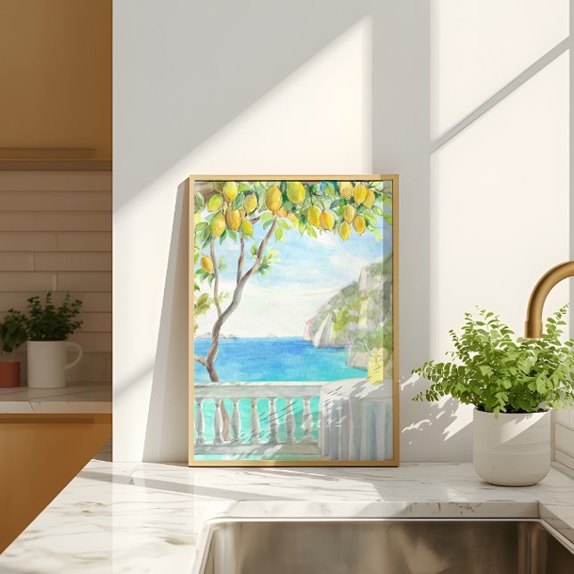Poster Cena de natureza do mar no terraço da limonada da  (Criador carregado)