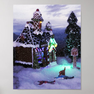 Poster Cena de Neve da Wonderland de inverno de 2020