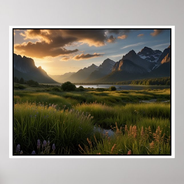 Poster Cena de Paisagem Serene Nature (Frente)
