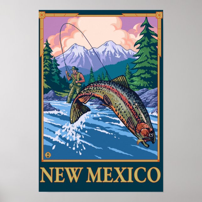 Poster Cena de Pesca de Voo Novo México (Frente)
