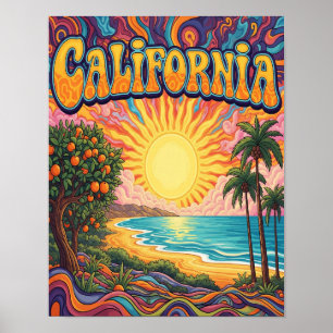 Poster Cena de Praia da Califórnia