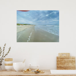 Poster Cena de praia da lente de dedo