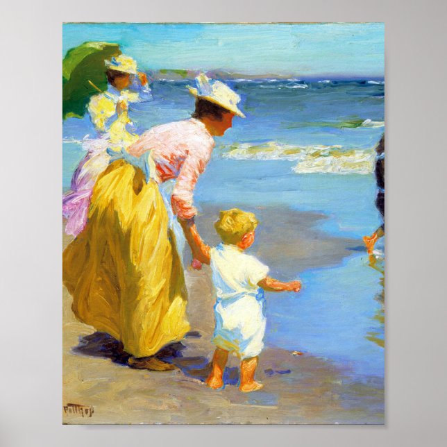 Poster Cena de praia de Edward Henry Potthast (Frente)