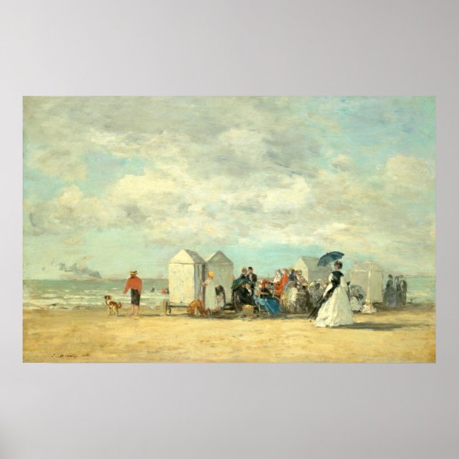 Poster Cena de Praia - Eugène Boudin Fine Art (Frente)