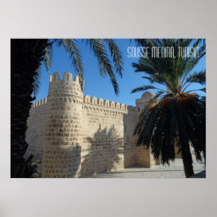 Poster Cena de rua da antiga cidade de Sousse Medina Tuní