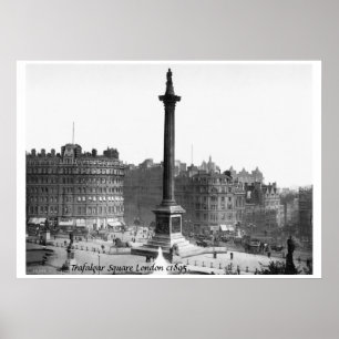 Poster Cena de rua do Reino Unido em Londres c1895, Traff