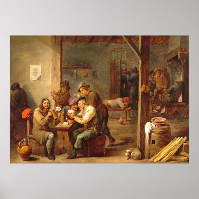 Poster Cena de Tavern - David Teniers Fine Art (Frente)