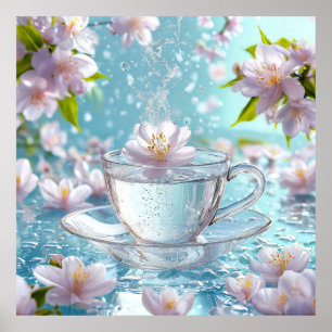 Poster Cena delicada e serena com xícara