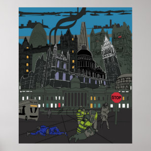 Poster Cena do Alternativo de Londres da canvas