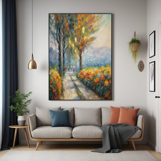 Pôster Cena do Caminho Impressionista de Rolagem de Outon (Criador carregado)