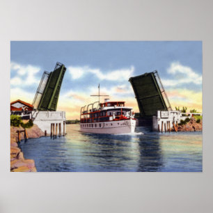 Poster Cena do canal de Delray Beach Florida