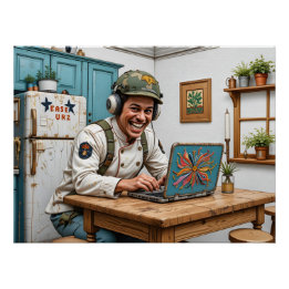 Pôster Cena do Caos de Bordados