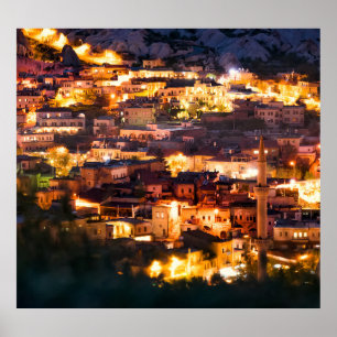 Poster Cena do Goreme da Noite, Cappadocia, Turquia.