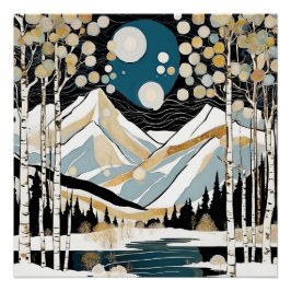 Pôster Cena do Lago Modern Colorado