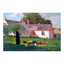 Cena do Pátio da Fazenda Winslow Homer 1872