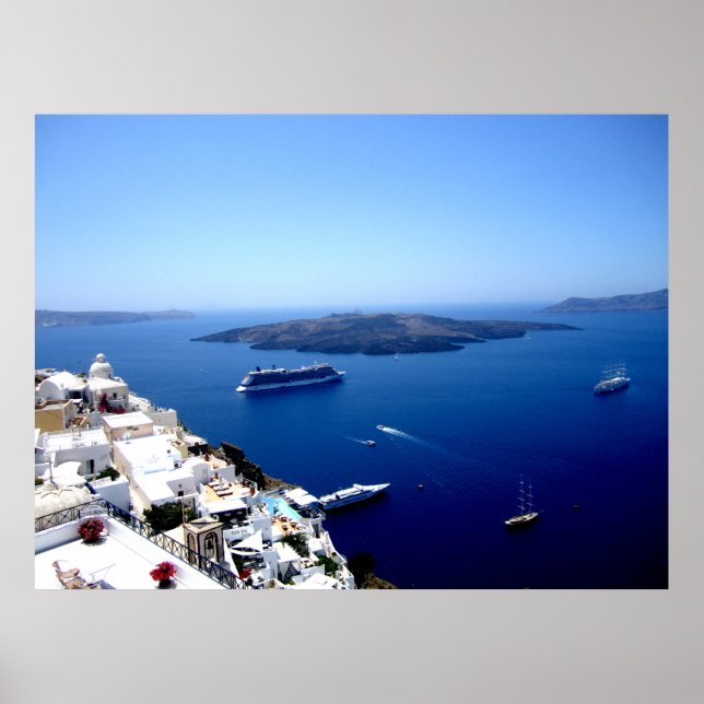 Pôster cena do pátio Santorini (Frente)