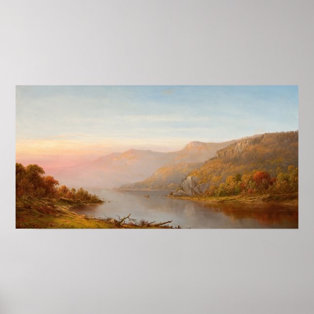 Poster Cena do rio das Montanhas (outono do Hudson) (Frente)