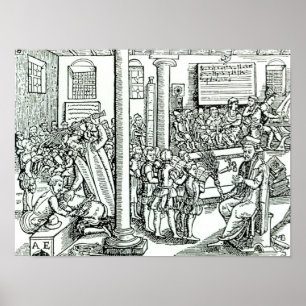 Poster Cena do Schoolroom em tempos de Tudor