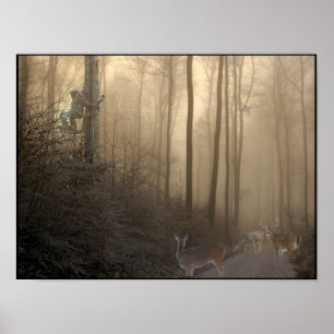 Poster Cena dos cervos do inverno