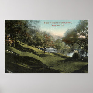 Poster Cena em jardins afundado de Busch