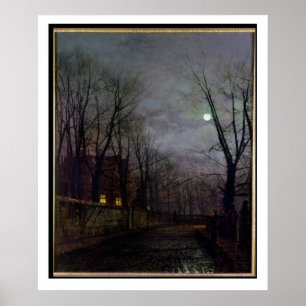 Pôster Cena enluarada da rua, 1882 (óleo em canvas) 2