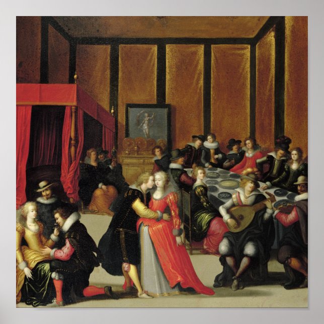 Poster Cena Galante ou Os Cinco Sentidos (Frente)