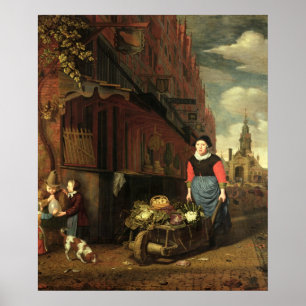 Pôster Cena holandesa do gênero, 1668