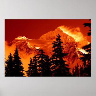 Poster Cena impetuosa da montanha