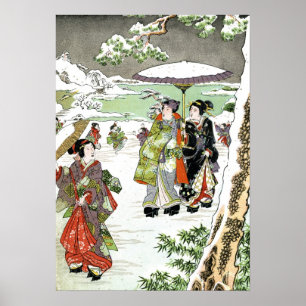 Poster Cena japonesa do inverno