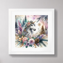 Poster Cena Mágica de Inverno Unicórnio 2