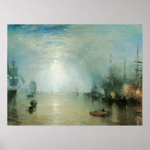 Pôster Cena marítima vitoriana vintage, Joseph Turner