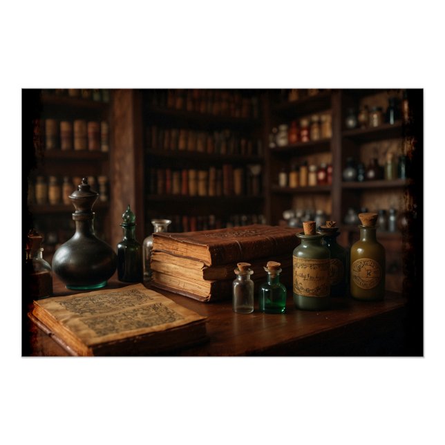 Pôster Cena Medieval da Mesa Apothecary (Frente)