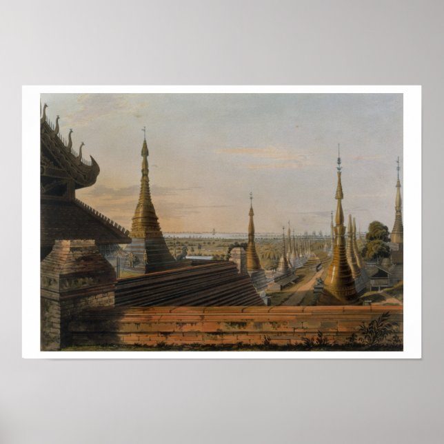 Pôster Cena na Estrada Oriental de Rangum Olhando T (Frente)