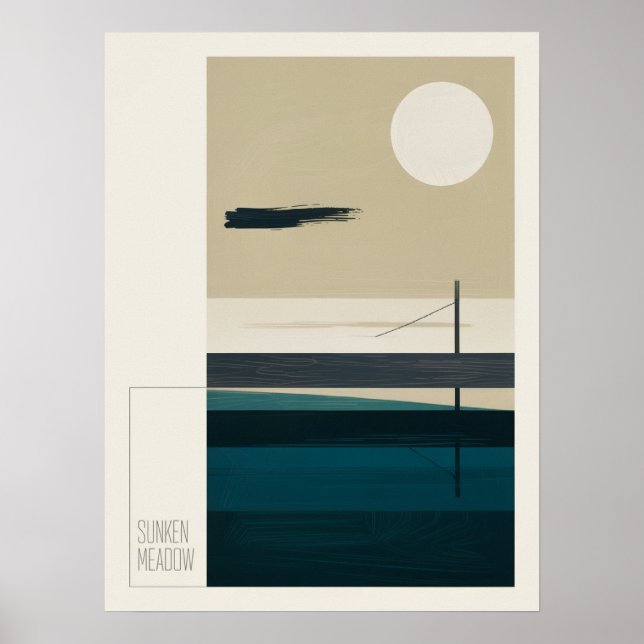 Poster Cena Natural do Sunken Meadow Kings Park Long Isla (Frente)
