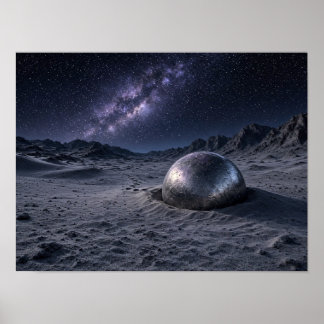 Poster Cena Noturna Mística no Deserto