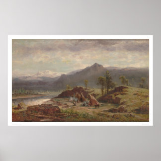 Pôster Cena ocidental com Campo Indiano (1275)
