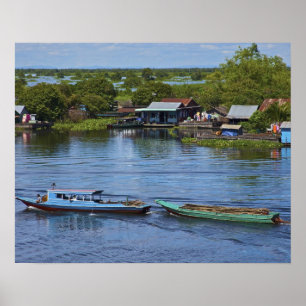 Poster Cena rural, Tonle Sap Lake, Siem Reap, Angkor,